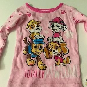 Little girls paw patrol top